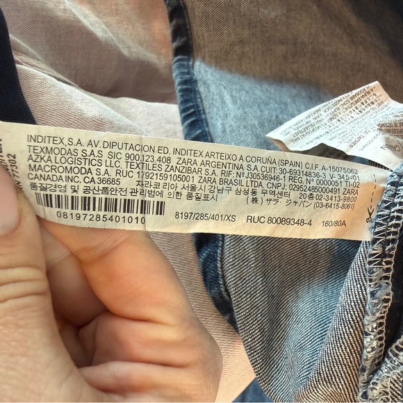 Zara Dark Blue Denim Mini Dress - Picture 4 of 4